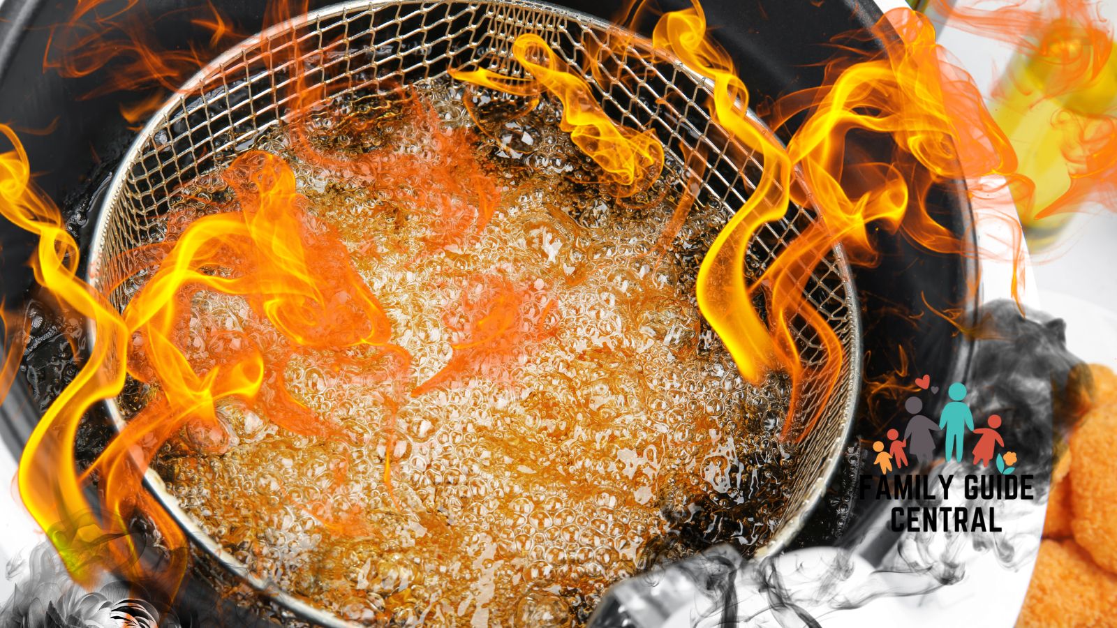 Deep fryer on fire - familyguidecentral.com