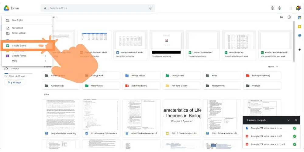open up new google sheet from google drive - techguidecentral.com
