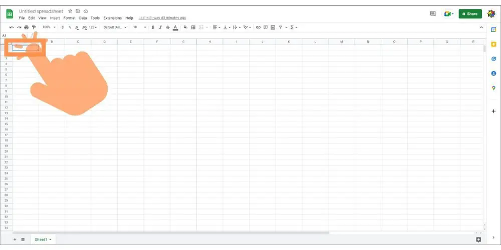 select a cell in your google sheets - techguidecentral.com