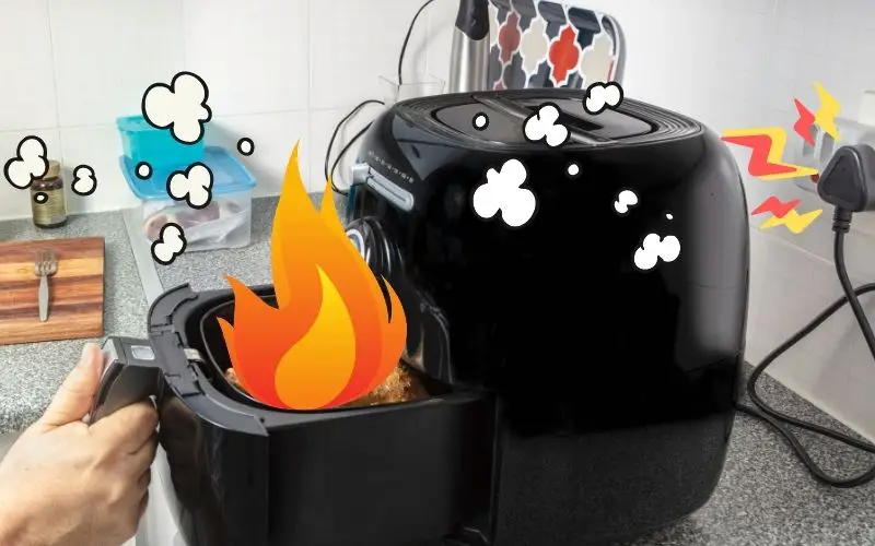 Air fryer on fire - Family Guide Central