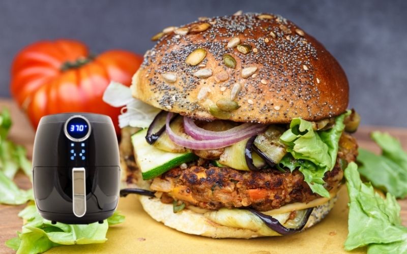 Air fryer veggie burgers - Family Guide Central