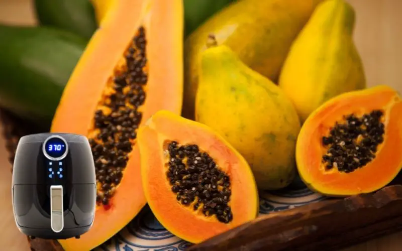 Air fryer dehydrating papaya - FamilyGuideCentral.com