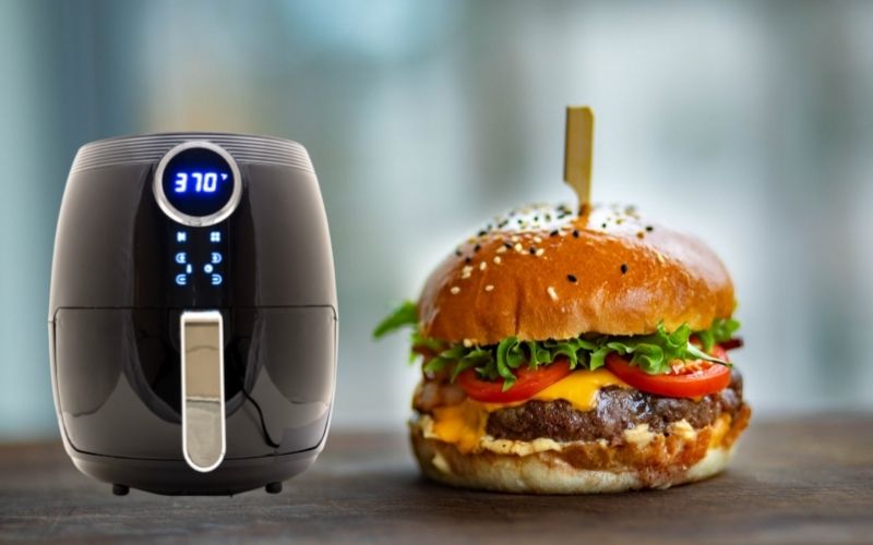 Air fryer hamburger - FamilyGuideCentral.com