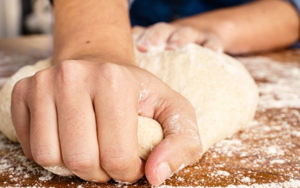 Kneading dough with a hand mixer - FamilyGuideCentral.com