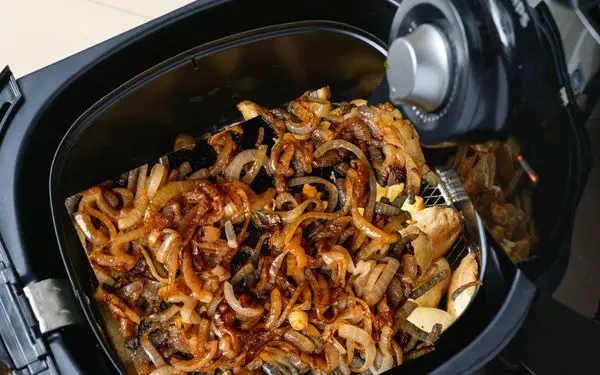 Caramelized onions in an air fryer - FamilyGuideCentral.com