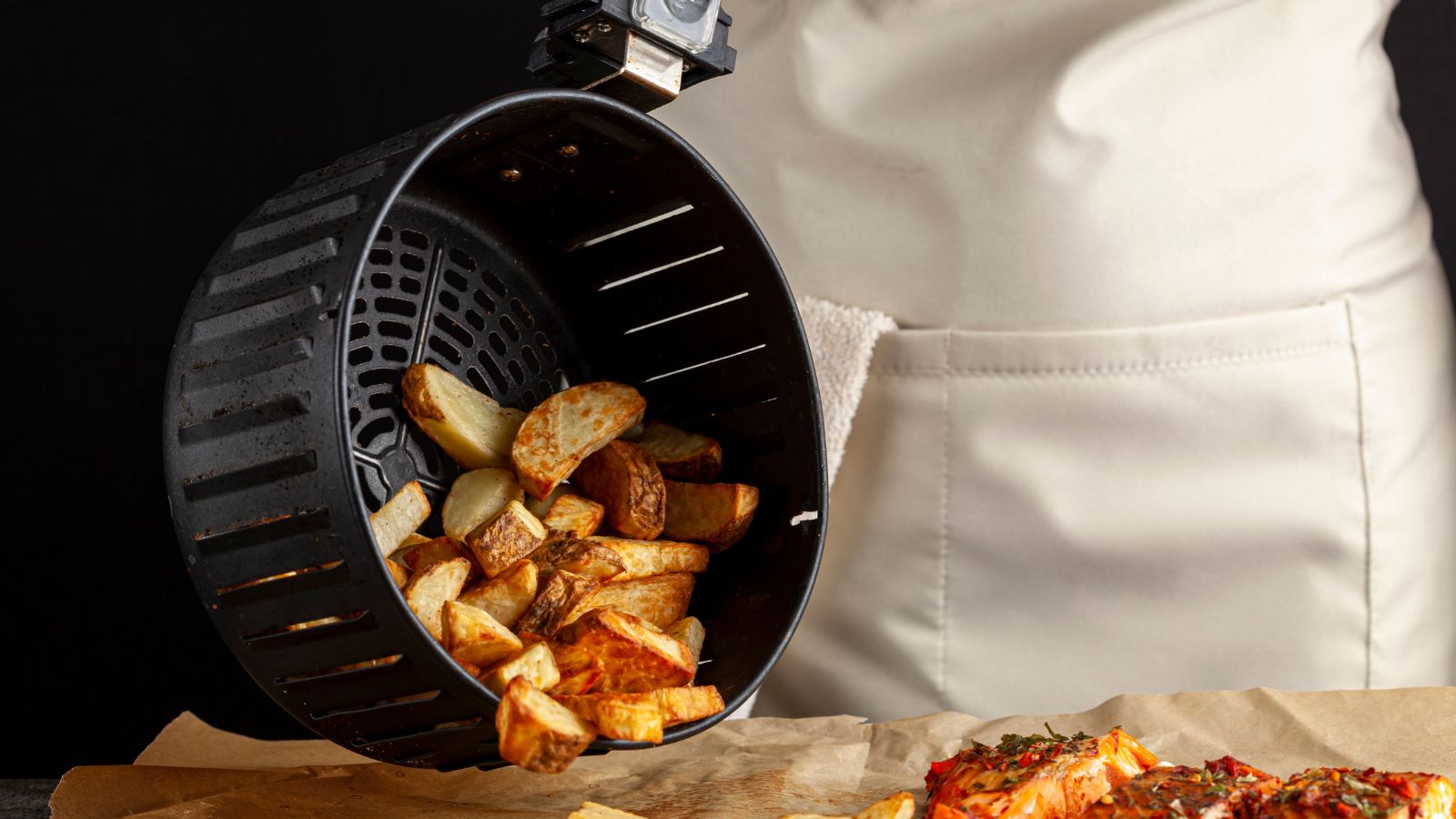 Air fryer basket made of Teflon - familyguidecentral.com