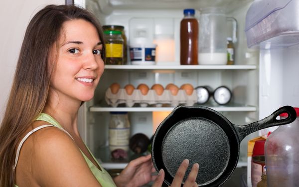 Cast iron going into the refrigerator - familyguidecentral.com