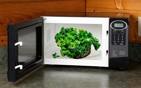 Microwaving kale - familyguidecentral.com