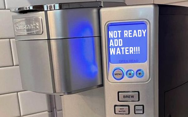 Cuisinart coffee maker not ready add water error message - familyguidecentral.com