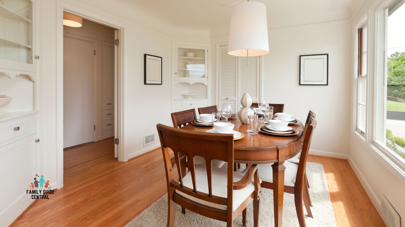 Small dining table in small home dining room - familyguidecentral.com