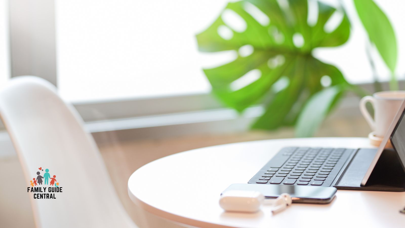 Using a computer desk as a dining table - familyguidecentral.com