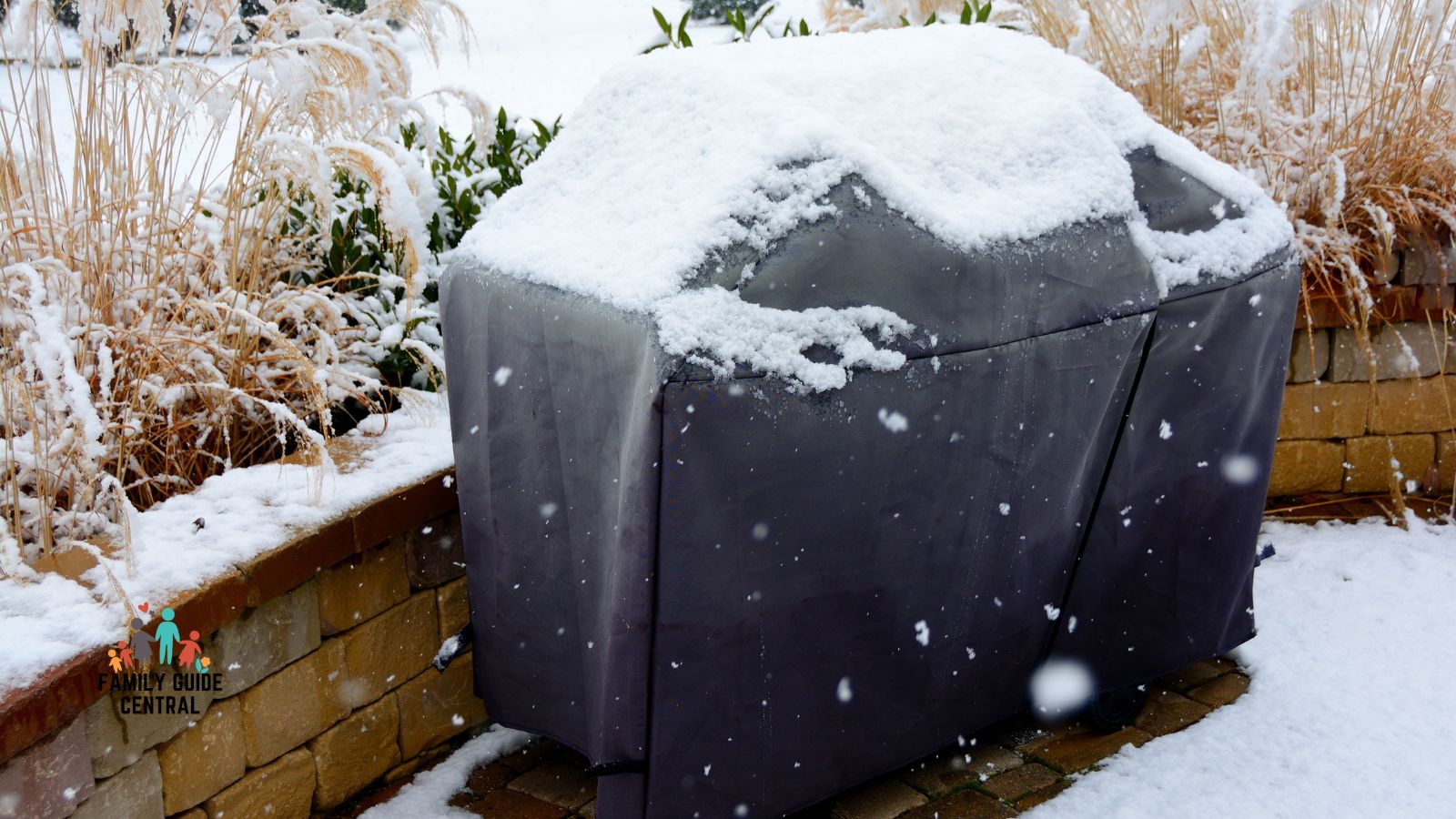 Grill covered in snow - familyguidecentral.com