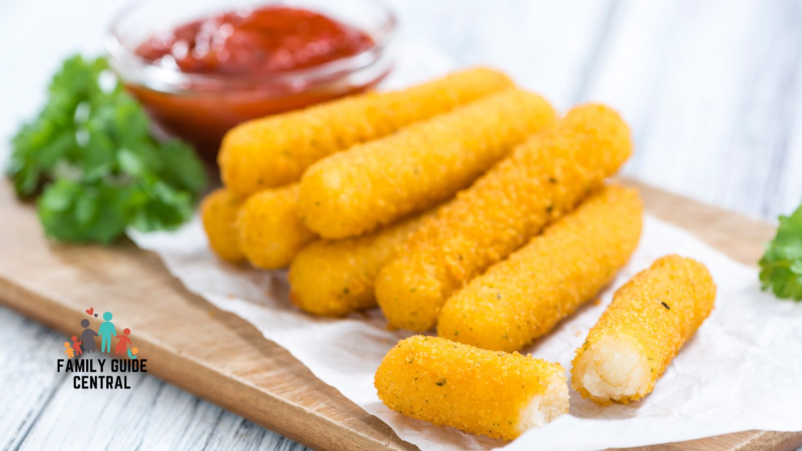 Mozzarella sticks stacked up - familyguidecentral.com